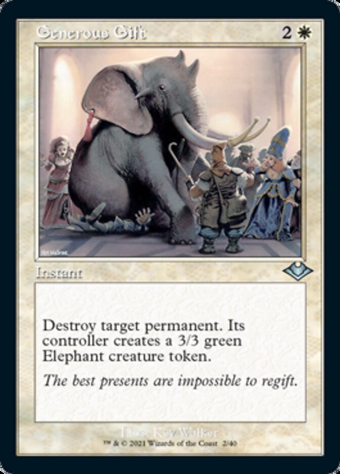 Generous Gift (Retro Foil Etched) [Modern Horizons] - Destination Retro