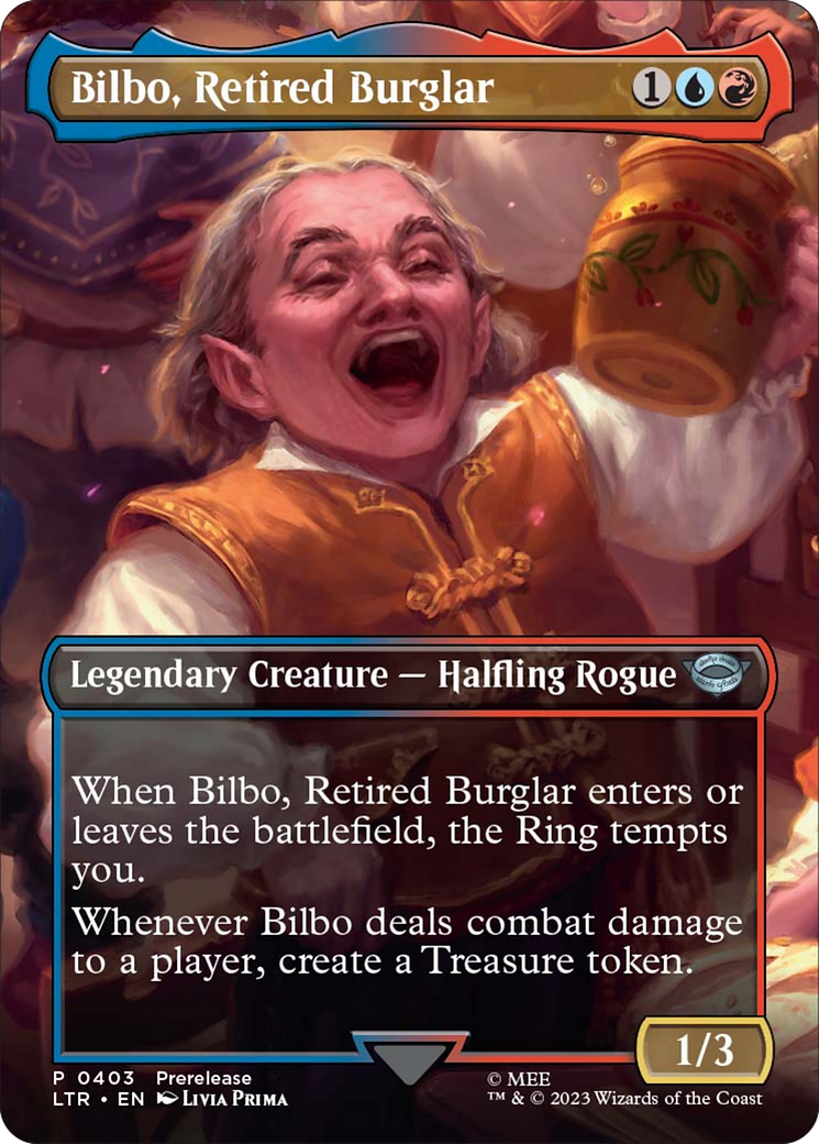 Bilbo, Retired Burglar (Borderless Alternate Art) [The Lord of the Rings: Tales of Middle-Earth] - Destination Retro