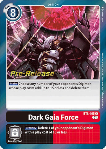 Dark Gaia Force [BT8-105] [New Awakening Pre-Release Cards] - Destination Retro