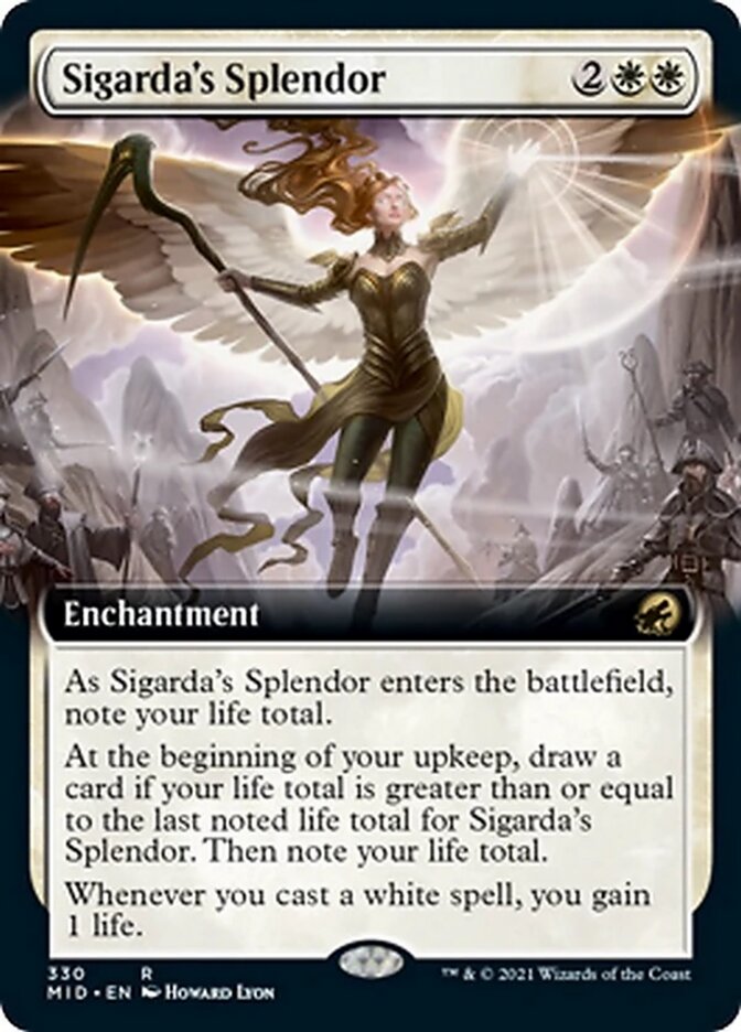 Sigarda's Splendor (Extended Art) [Innistrad: Midnight Hunt] - Destination Retro