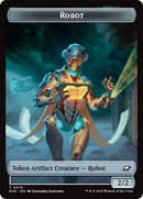Robot // Emblem - Tezzeret, Cruel Captain Double-Sided Token [Edge of Eternities Tokens] - Destination Retro