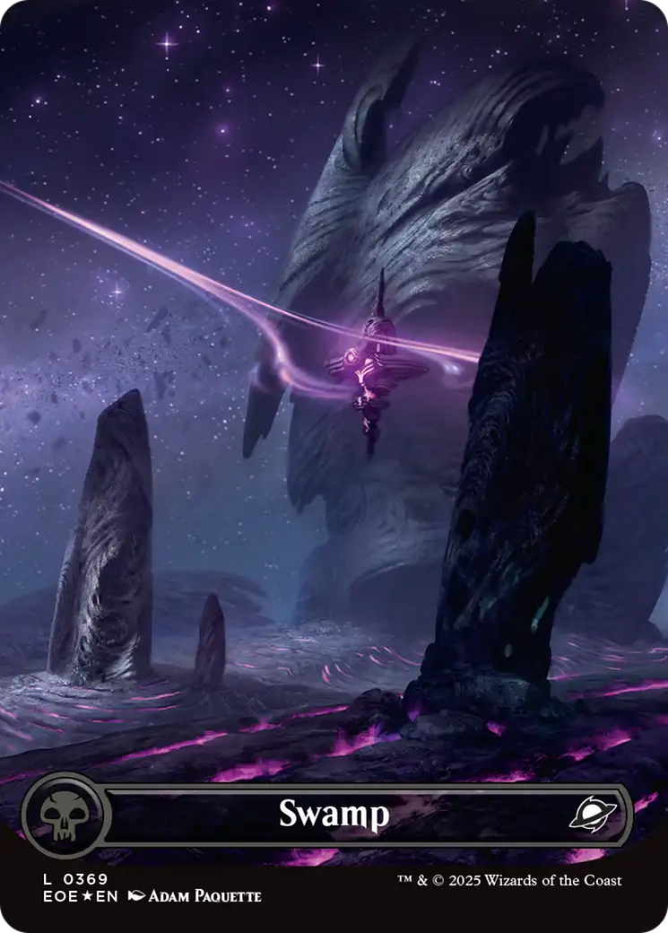 Swamp (0369) (Borderless) (Galaxy Foil) [Edge of Eternities] - Destination Retro
