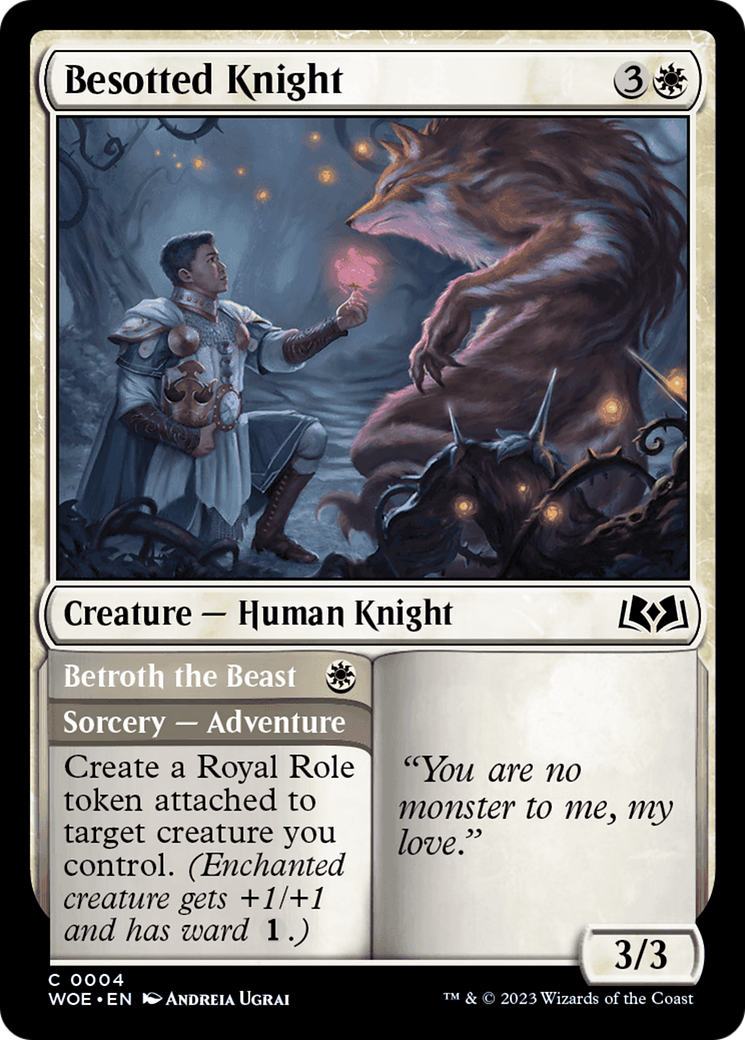 Besotted Knight // Betroth the Beast [Wilds of Eldraine] - Destination Retro