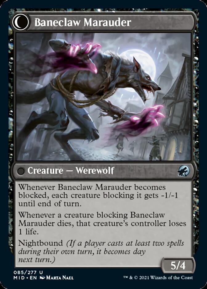 Baneblade Scoundrel // Baneclaw Marauder [Innistrad: Midnight Hunt] - Destination Retro