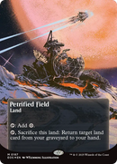 Petrified Field (0167) (Borderless) (Galaxy Foil) [Edge of Eternities: Stellar Sights] - Destination Retro