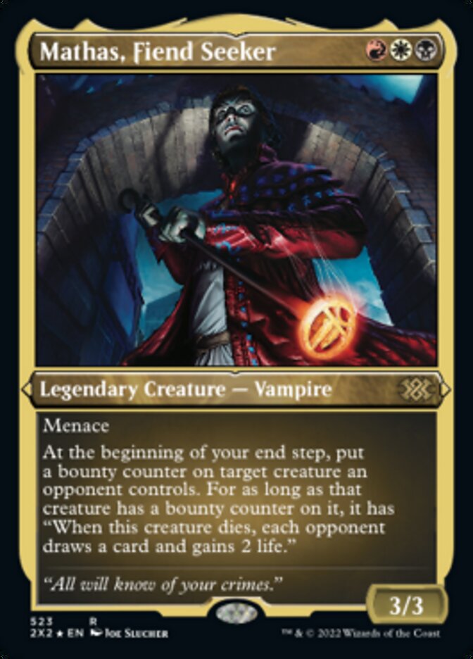 Mathas, Fiend Seeker (Foil Etched) [Double Masters 2022] - Destination Retro