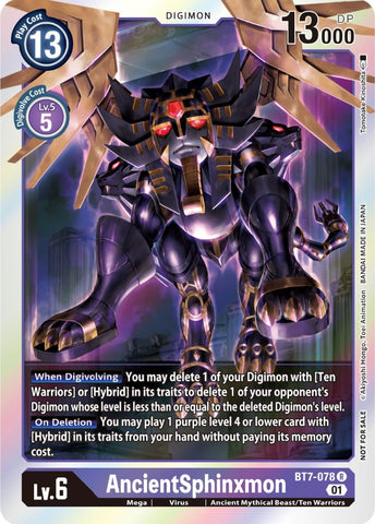 AncientSphinxmon [BT7-078] (Event Pack 3) [Next Adventure Promos] - Destination Retro