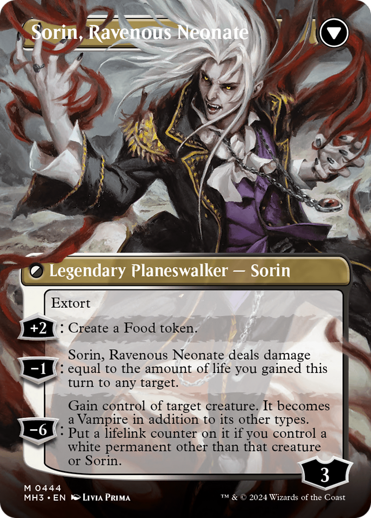 Sorin of House Markov // Sorin, Ravenous Neonate (Borderless) [Modern Horizons 3] - Destination Retro