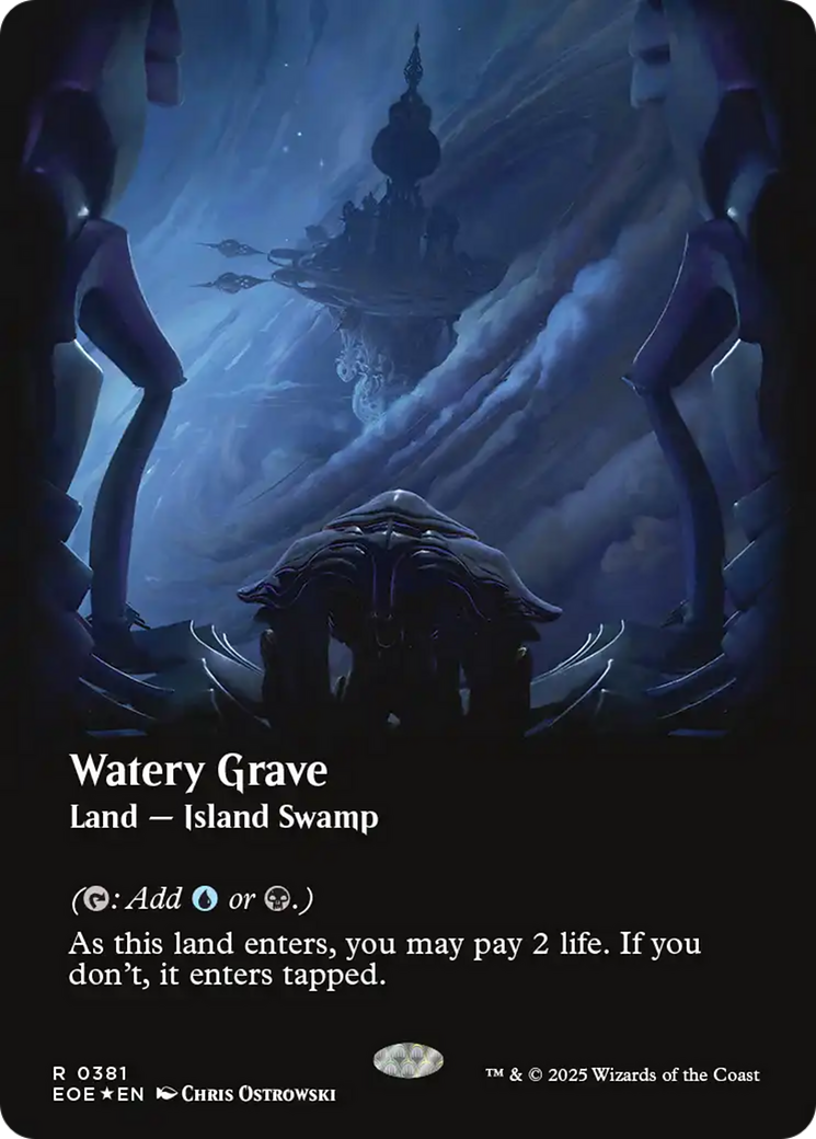 Watery Grave (Borderless) (Galaxy Foil) [Edge of Eternities] - Destination Retro