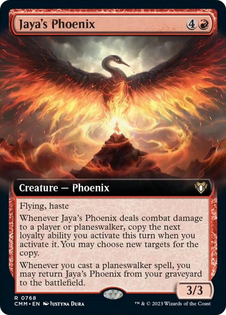 Jaya's Phoenix (Extended Art) [Commander Masters] - Destination Retro