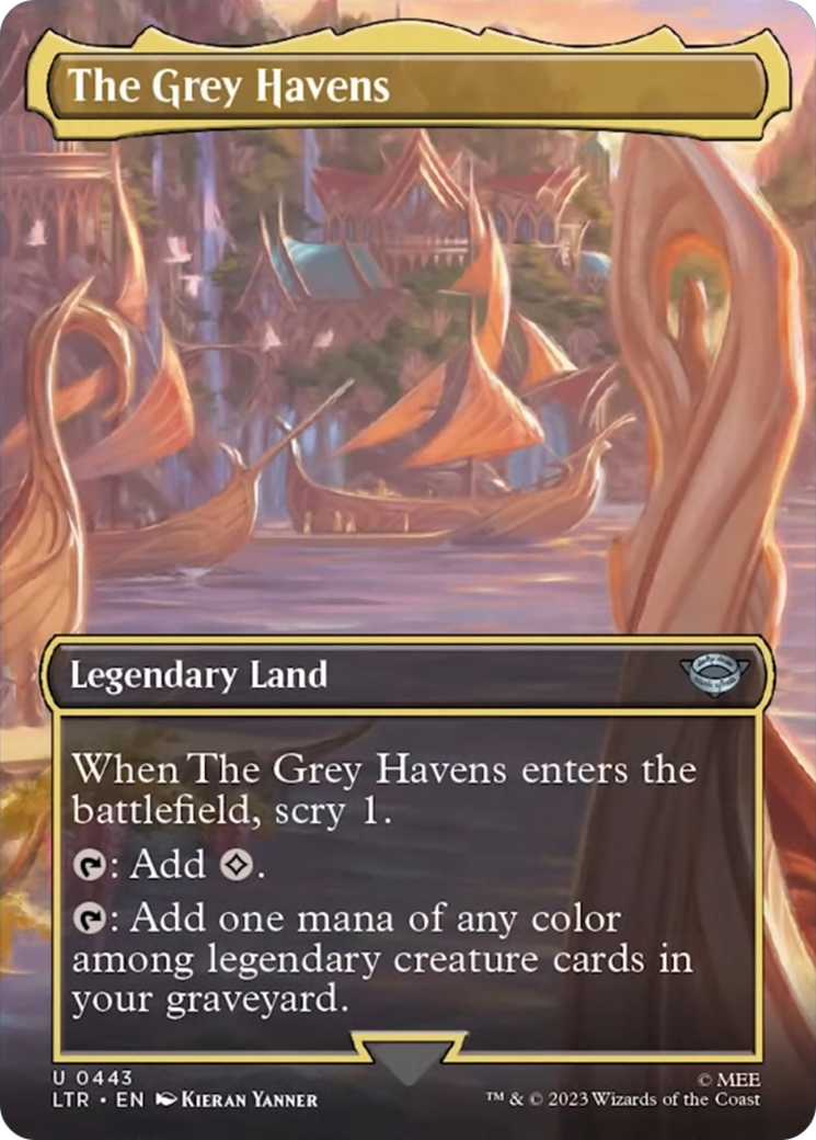 The Grey Havens (Borderless Alternate Art) [The Lord of the Rings: Tales of Middle-Earth] - Destination Retro