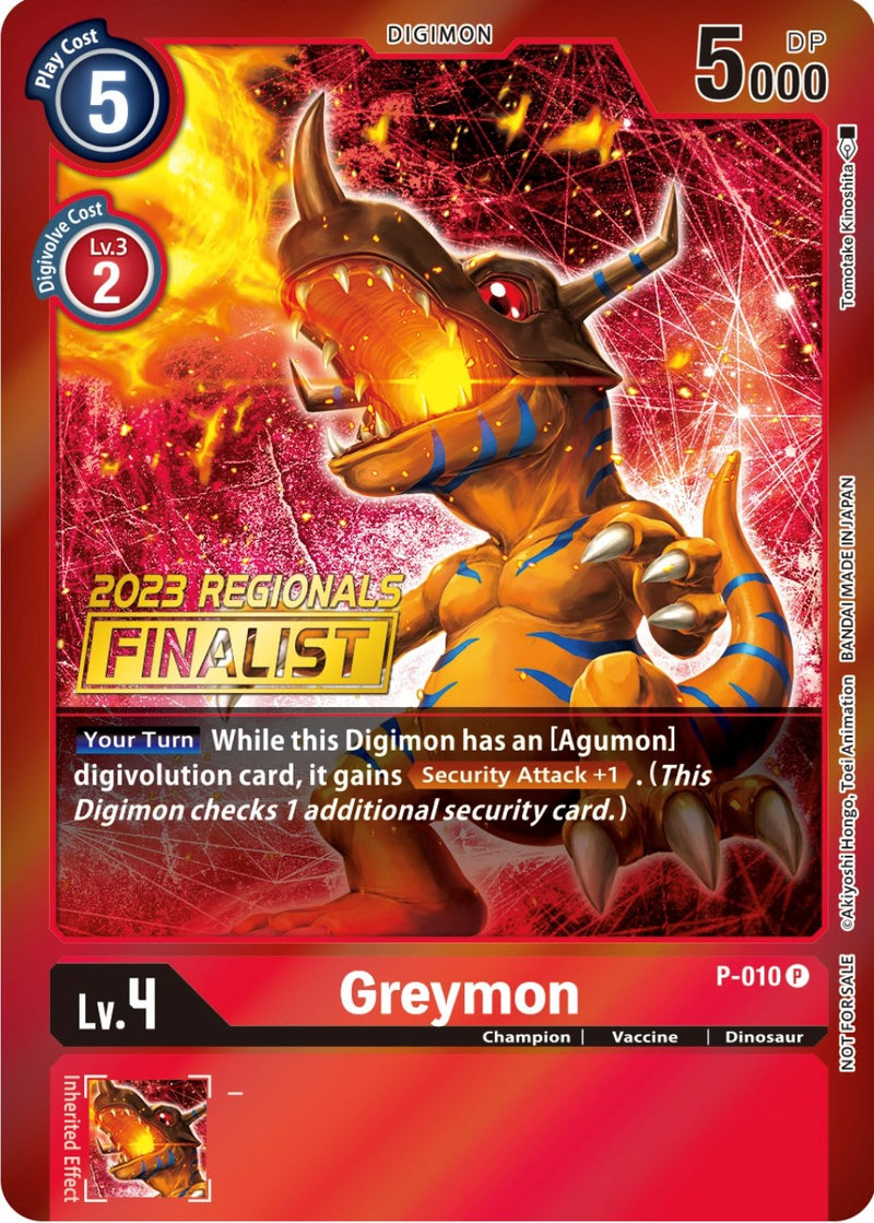 Greymon [P-010] (2023 Regionals Finalist) [Promotional Cards] - Destination Retro