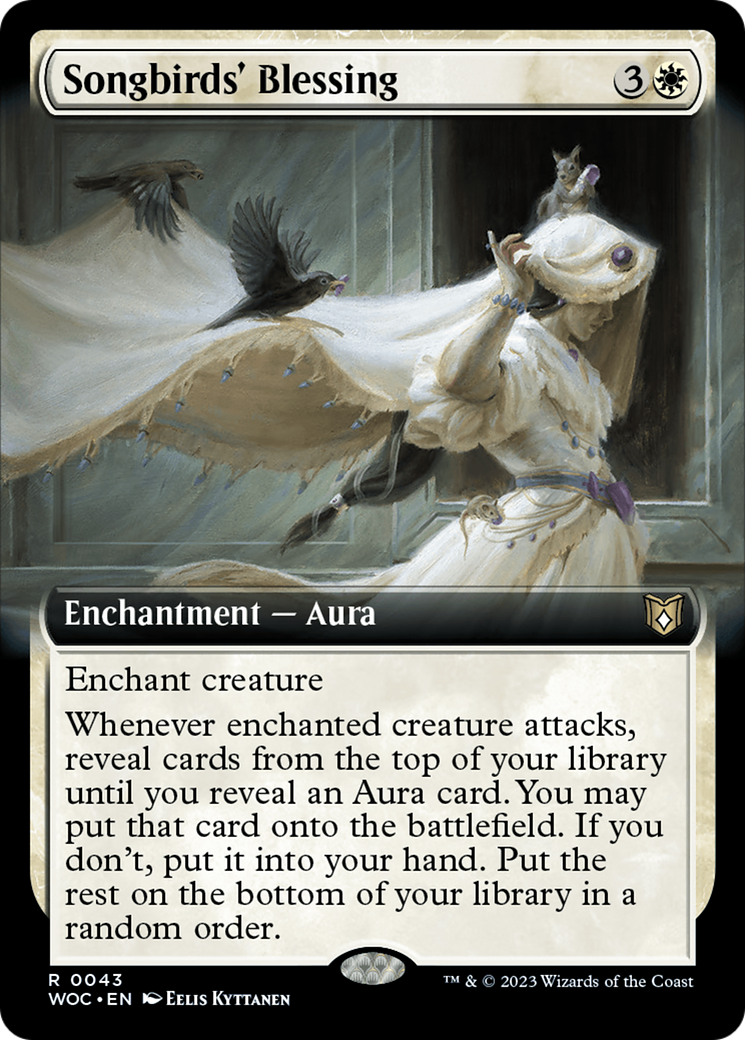 Songbirds' Blessing (Extended Art) [Wilds of Eldraine Commander] - Destination Retro