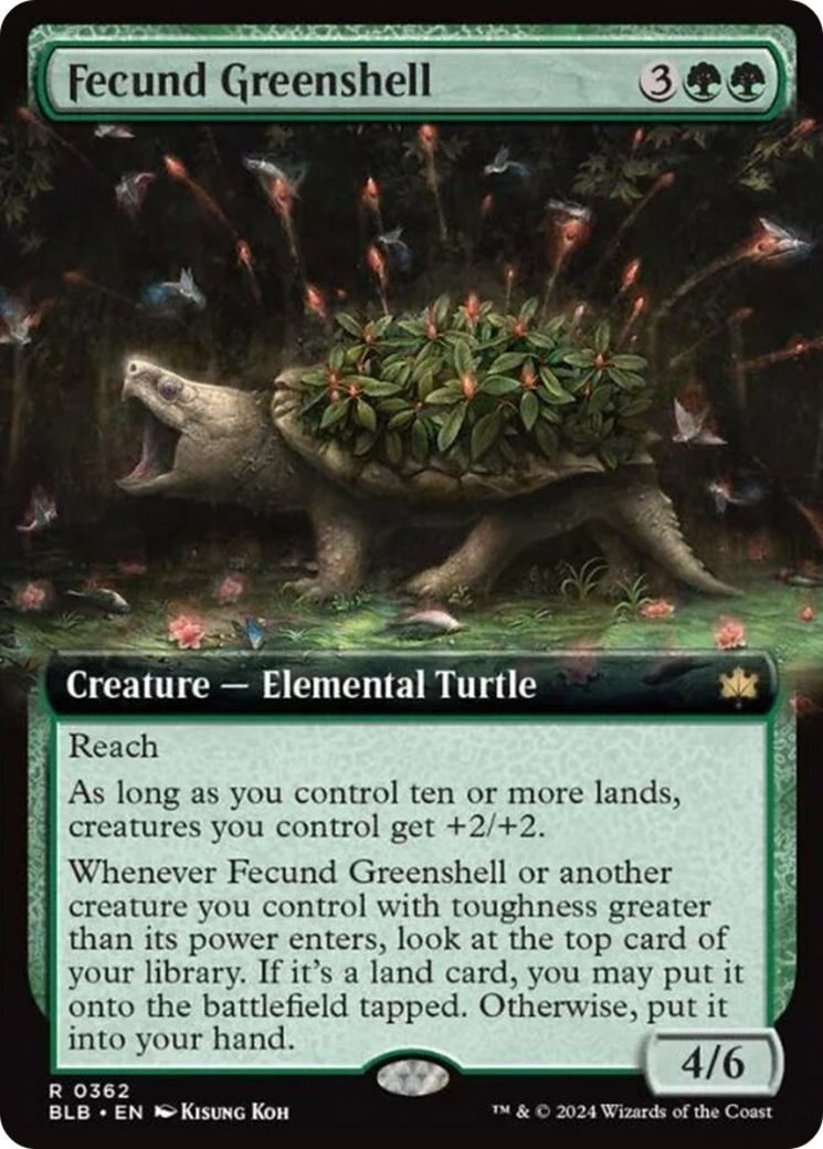 Fecund Greenshell (Extended Art) [Bloomburrow] - Destination Retro