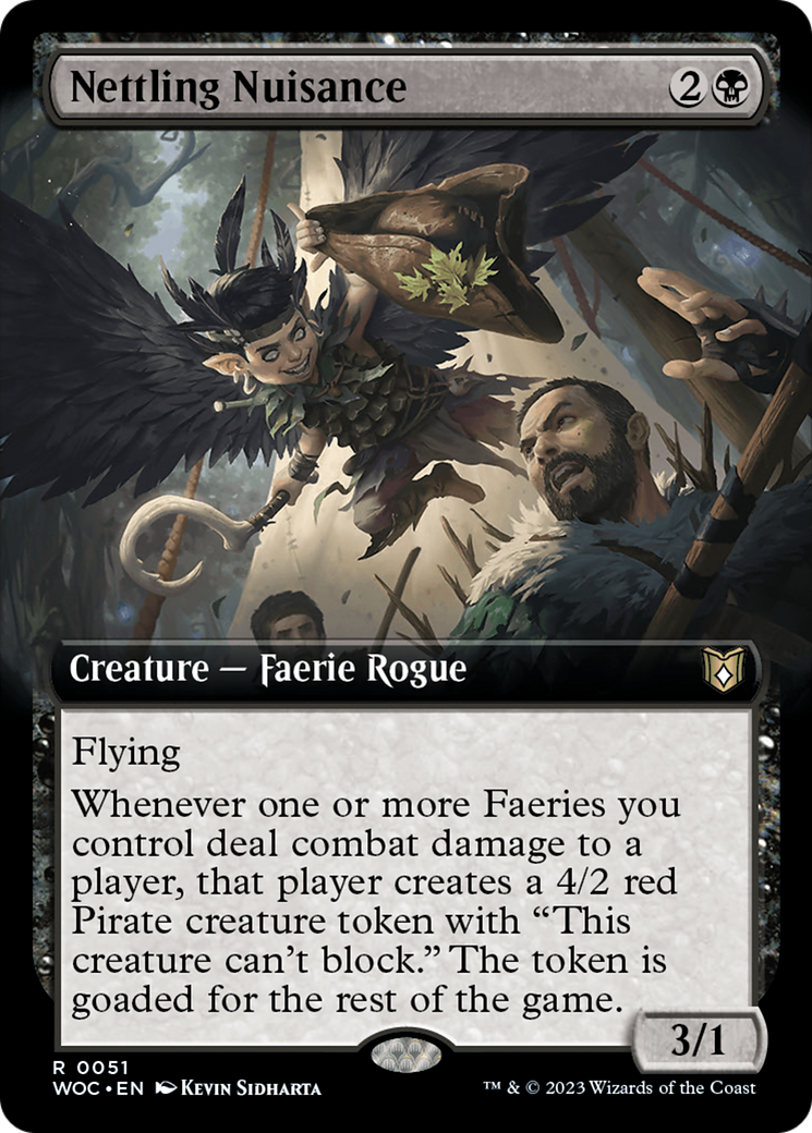 Nettling Nuisance (Extended Art) [Wilds of Eldraine Commander] - Destination Retro