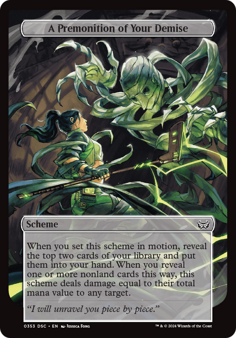A Premonition of Your Demise (Full Art) [Duskmourn: Archenemy] - Destination Retro