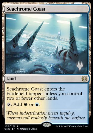 Seachrome Coast (Promo Pack) [Phyrexia: All Will Be One Promos] - Destination Retro