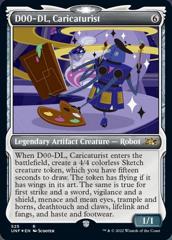 D00-DL, Caricaturist (Showcase) (Galaxy Foil) [Unfinity] - Destination Retro