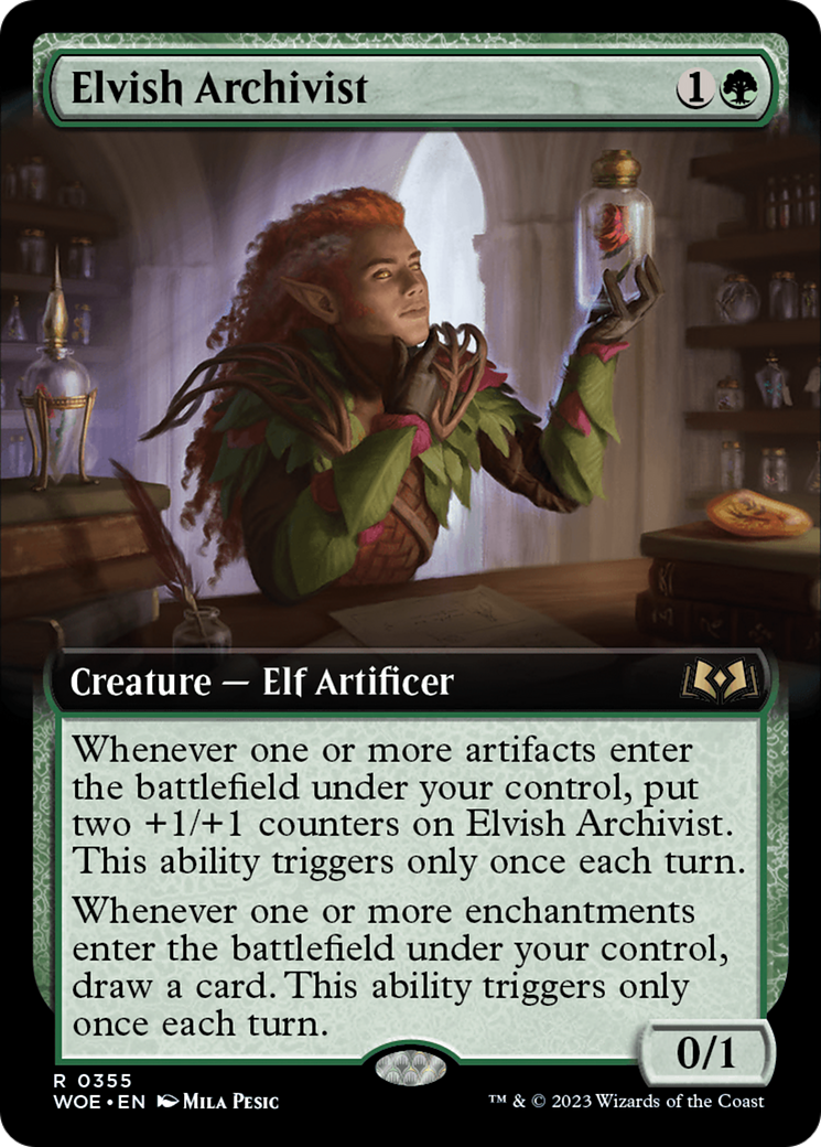 Elvish Archivist (Extended Art) [Wilds of Eldraine] - Destination Retro