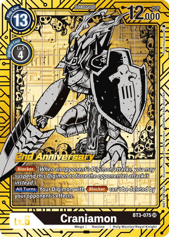 Craniamon [BT3-075] (2nd Anniversary Card Set) [Release Special Booster Promos] - Destination Retro