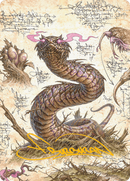 Rottenmouth Viper Art Card (Gold-Stamped Signature) [Bloomburrow Art Series] - Destination Retro