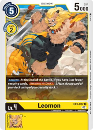 Leomon [EX1-027] (X Record Pre-Release Tournament) [X Record Pre-Release Promos] - Destination Retro