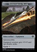 Treasure // Stoneforged Blade Double-Sided Token [Commander Masters Tokens] - Destination Retro