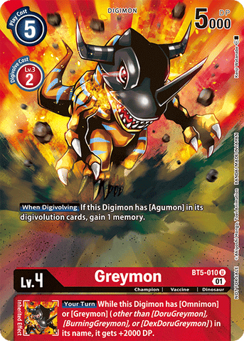 Greymon [BT5-010] (Premier Event) [Battle of Omni Promos] - Destination Retro