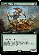 Hatchery Sliver (Extended Art) [Commander Masters] - Destination Retro