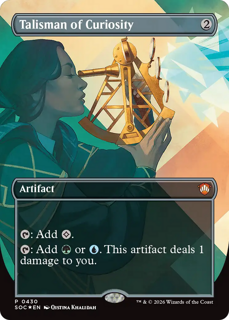 Talisman of Curiosity (Borderless) [Secrets of Strixhaven Commander] - Destination Retro