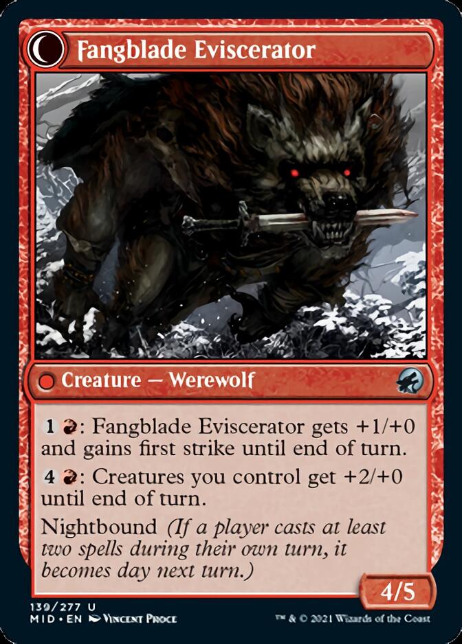 Fangblade Brigand // Fangblade Eviscerator [Innistrad: Midnight Hunt] - Destination Retro