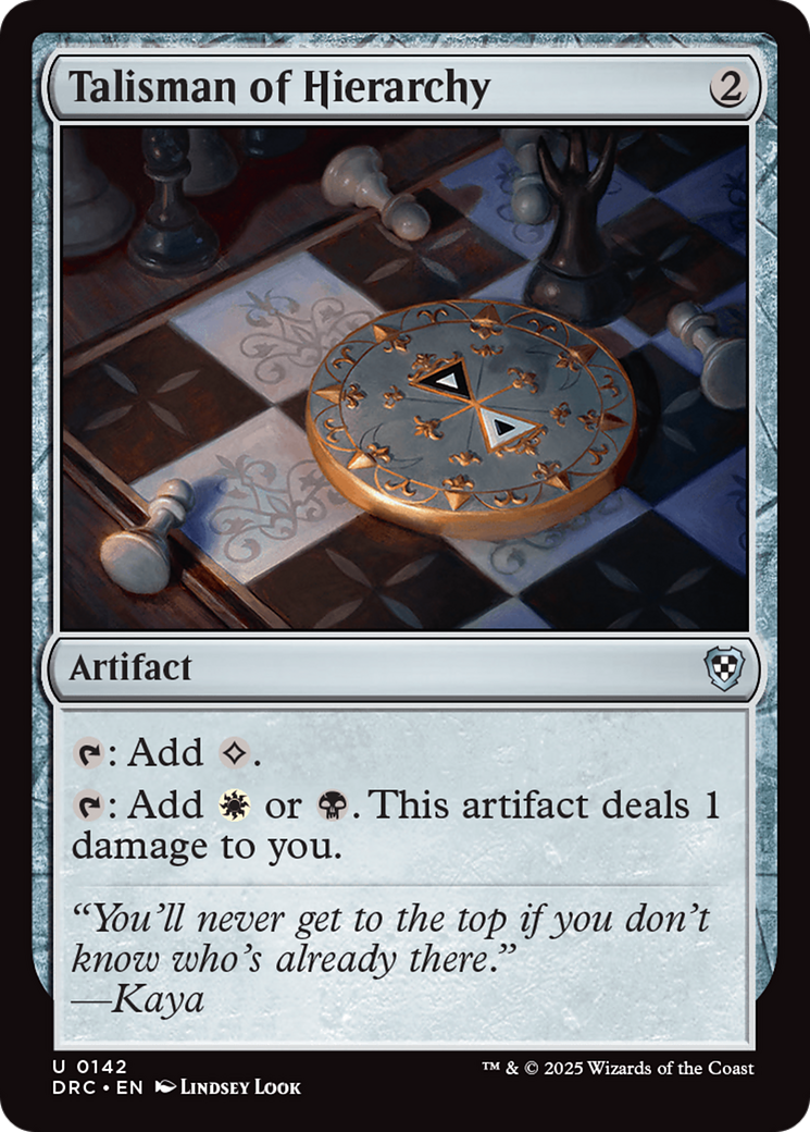 Talisman of Hierarchy [Aetherdrift Commander] - Destination Retro