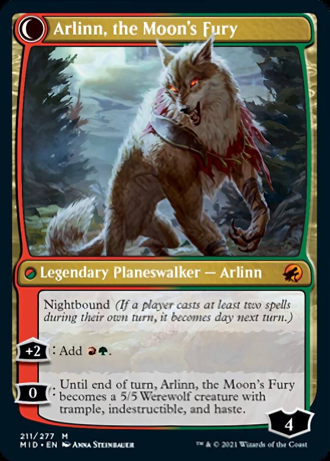 Arlinn, the Pack's Hope // Arlinn, the Moon's Fury [Innistrad: Midnight Hunt] - Destination Retro