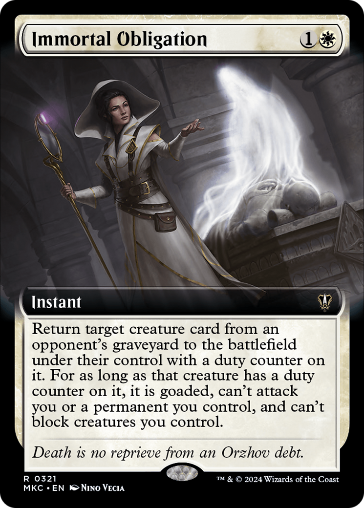 Immortal Obligation (Extended Art) [Murders at Karlov Manor Commander] - Destination Retro
