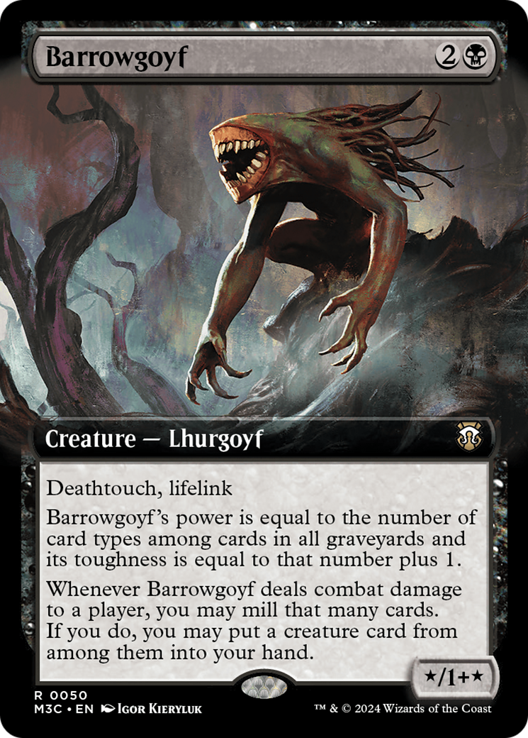Barrowgoyf (Extended Art) (Ripple Foil) [Modern Horizons 3 Commander] - Destination Retro