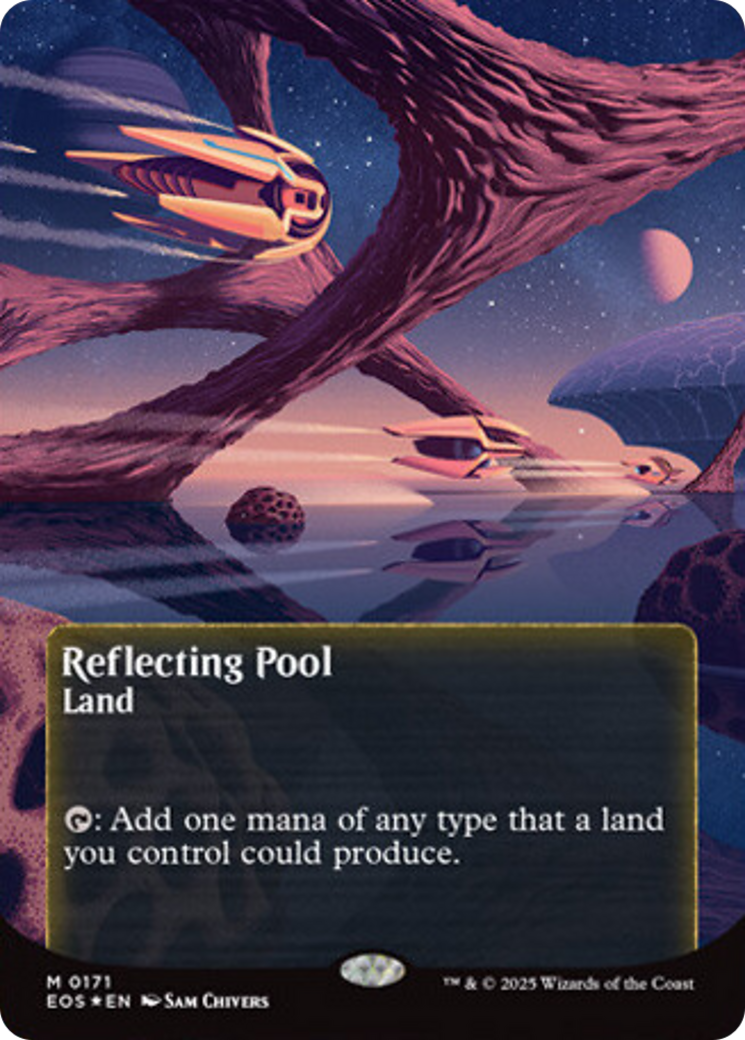 Reflecting Pool (0171) (Borderless) (Galaxy Foil) [Edge of Eternities: Stellar Sights] - Destination Retro