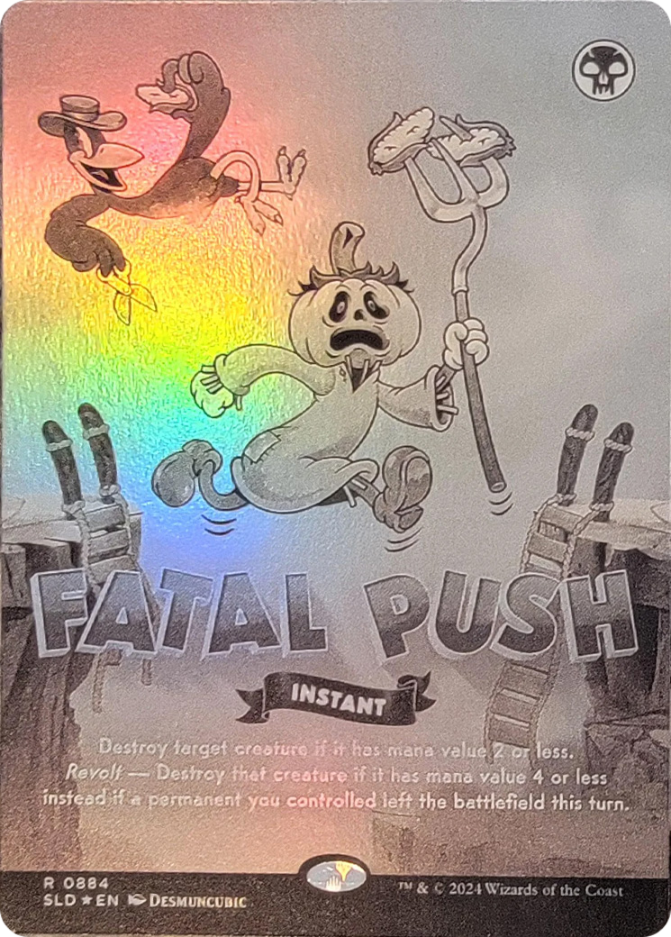 Fatal Push (0884) (Black & White Foil) [Secret Lair Drop Series] - Destination Retro