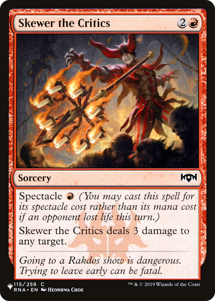Skewer the Critics [The List] - Destination Retro