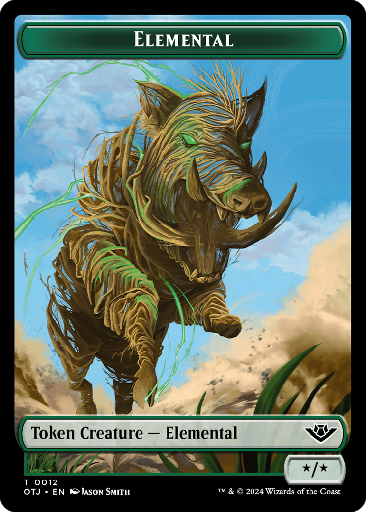 Elemental Token [Outlaws of Thunder Junction Tokens] - Destination Retro