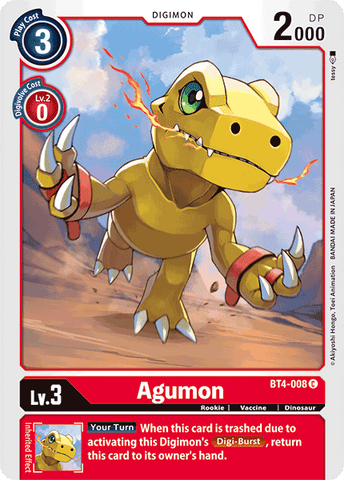 Agumon [BT4-008] [Great Legend] - Destination Retro