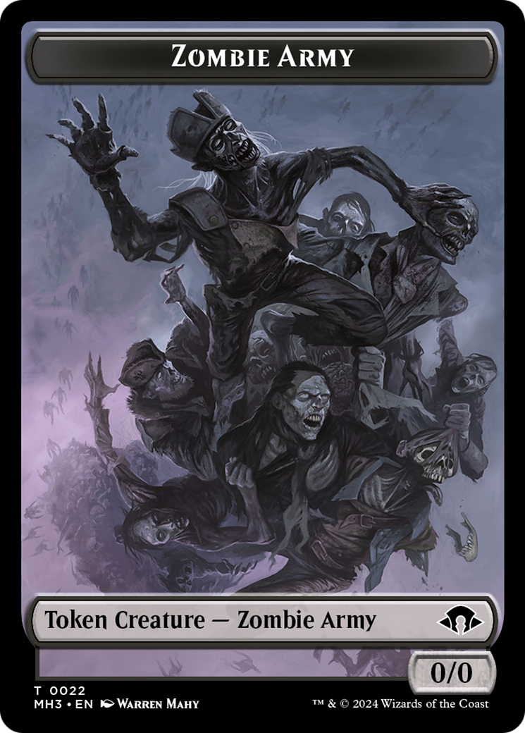 Phyrexian Germ // Zombie Army Double-Sided Token [Modern Horizons 3 Tokens] - Destination Retro