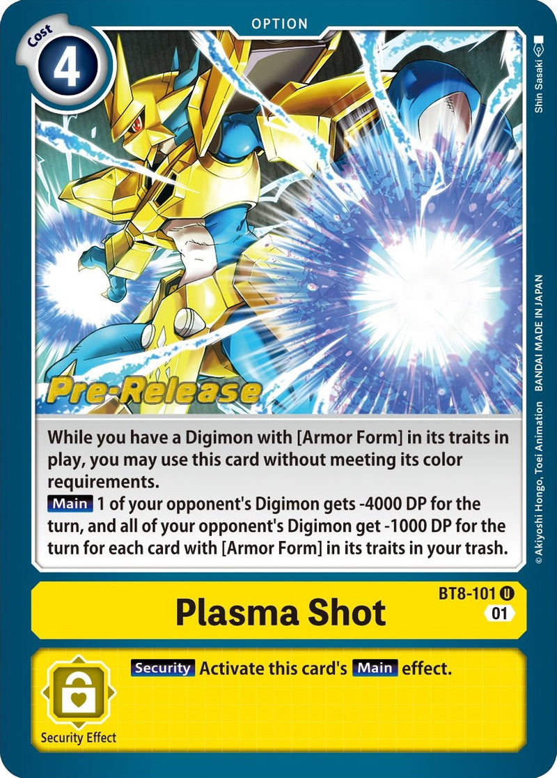 Plasma Shot [BT8-101] [New Awakening Pre-Release Cards] - Destination Retro