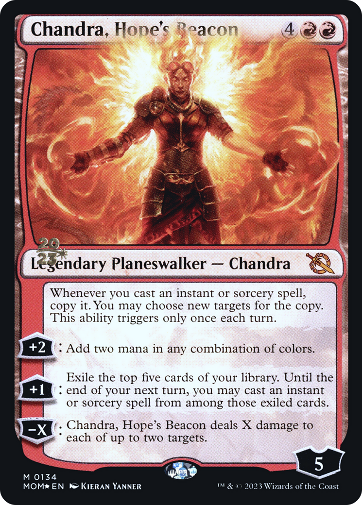 Chandra, Hope's Beacon [March of the Machine Prerelease Promos] - Destination Retro