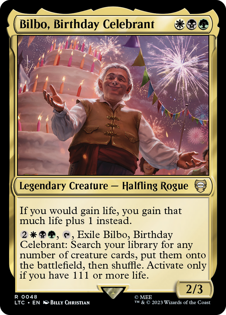 Bilbo, Birthday Celebrant [The Lord of the Rings: Tales of Middle-Earth Commander] - Destination Retro