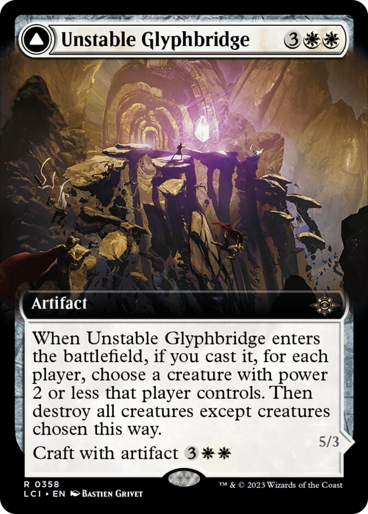 Unstable Glyphbridge // Sandswirl Wanderglyph (Extended Art) [The Lost Caverns of Ixalan] - Destination Retro