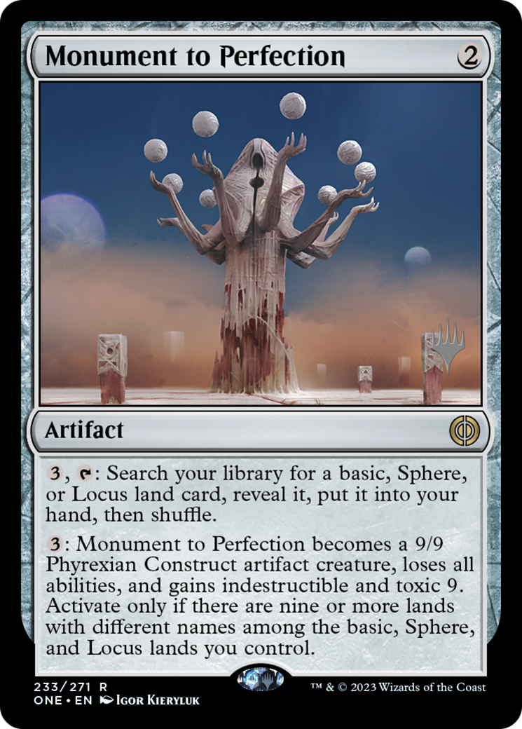 Monument to Perfection (Promo Pack) [Phyrexia: All Will Be One Promos] - Destination Retro