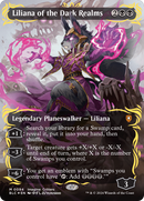 Liliana of the Dark Realms (Borderless) (Raised Foil) [Bloomburrow Commander] - Destination Retro
