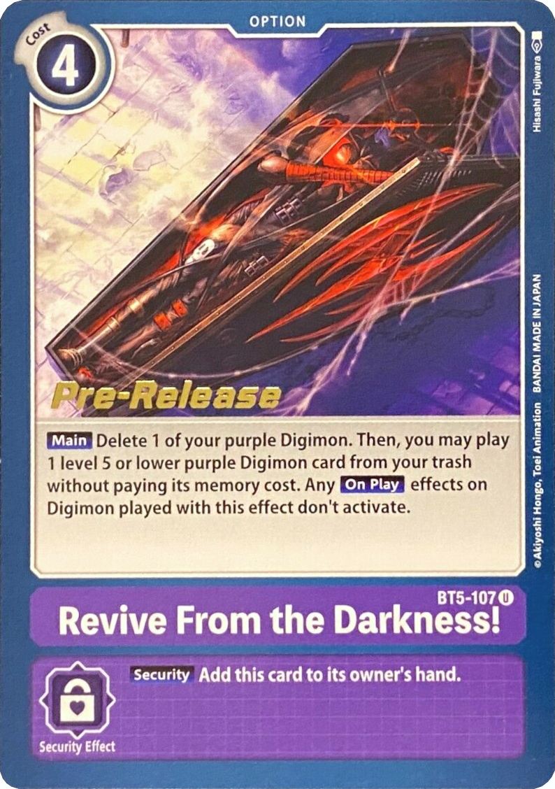 Revive From the Darkness! [BT5-107] [Battle of Omni Pre-Release Promos] - Destination Retro