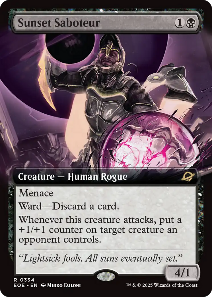 Sunset Saboteur (Extended Art) [Edge of Eternities] - Destination Retro