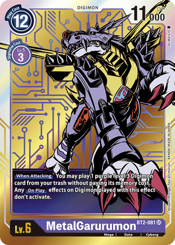 MetalGarurumon [BT2-081] (Alternate Art) [Release Special Booster Ver.1.0] - Destination Retro